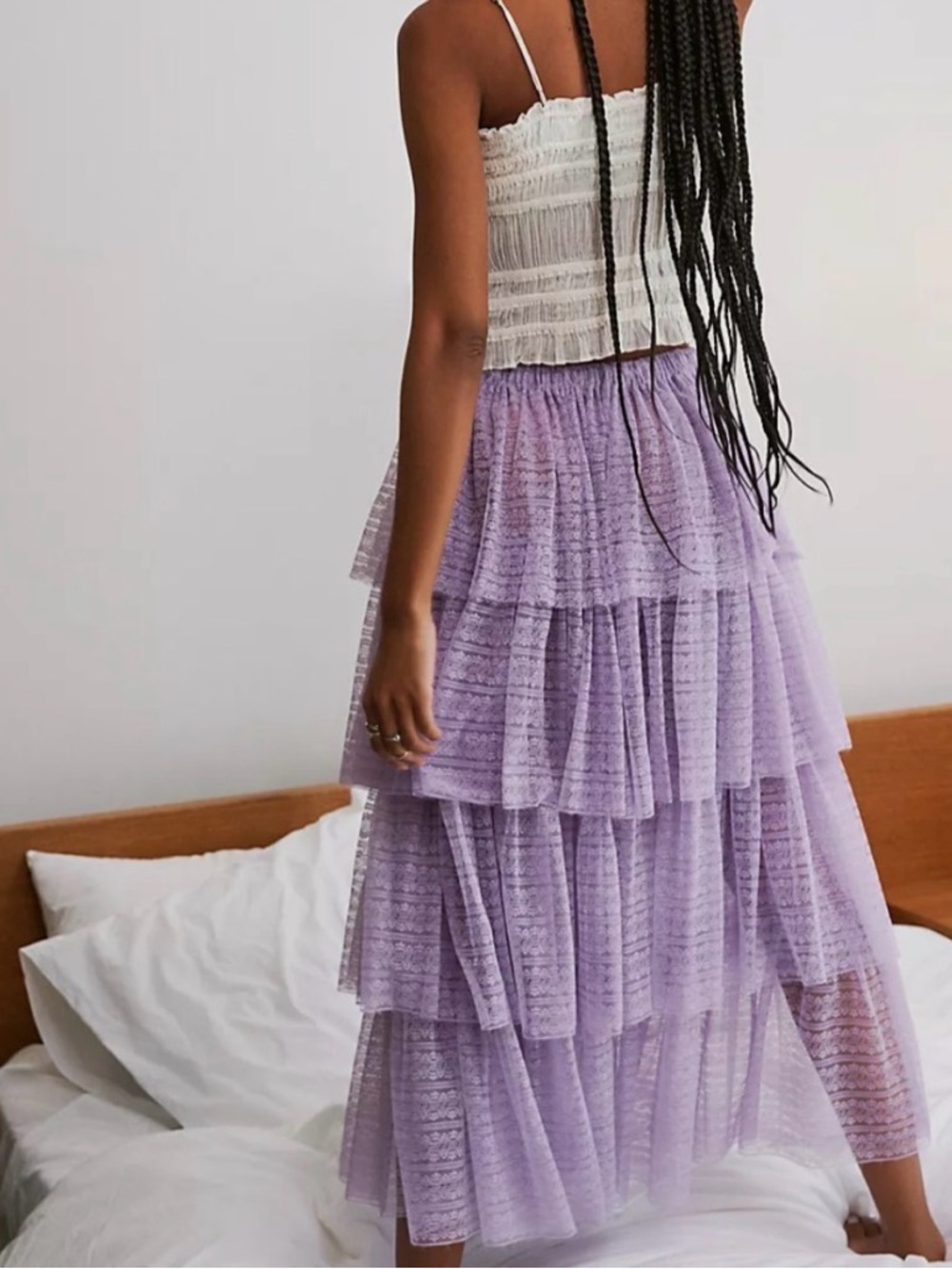 Free People Let’s Go Girls Convertible Slip / Maxi Skirt in Luxe Lilac XS - Picture 2 of 8